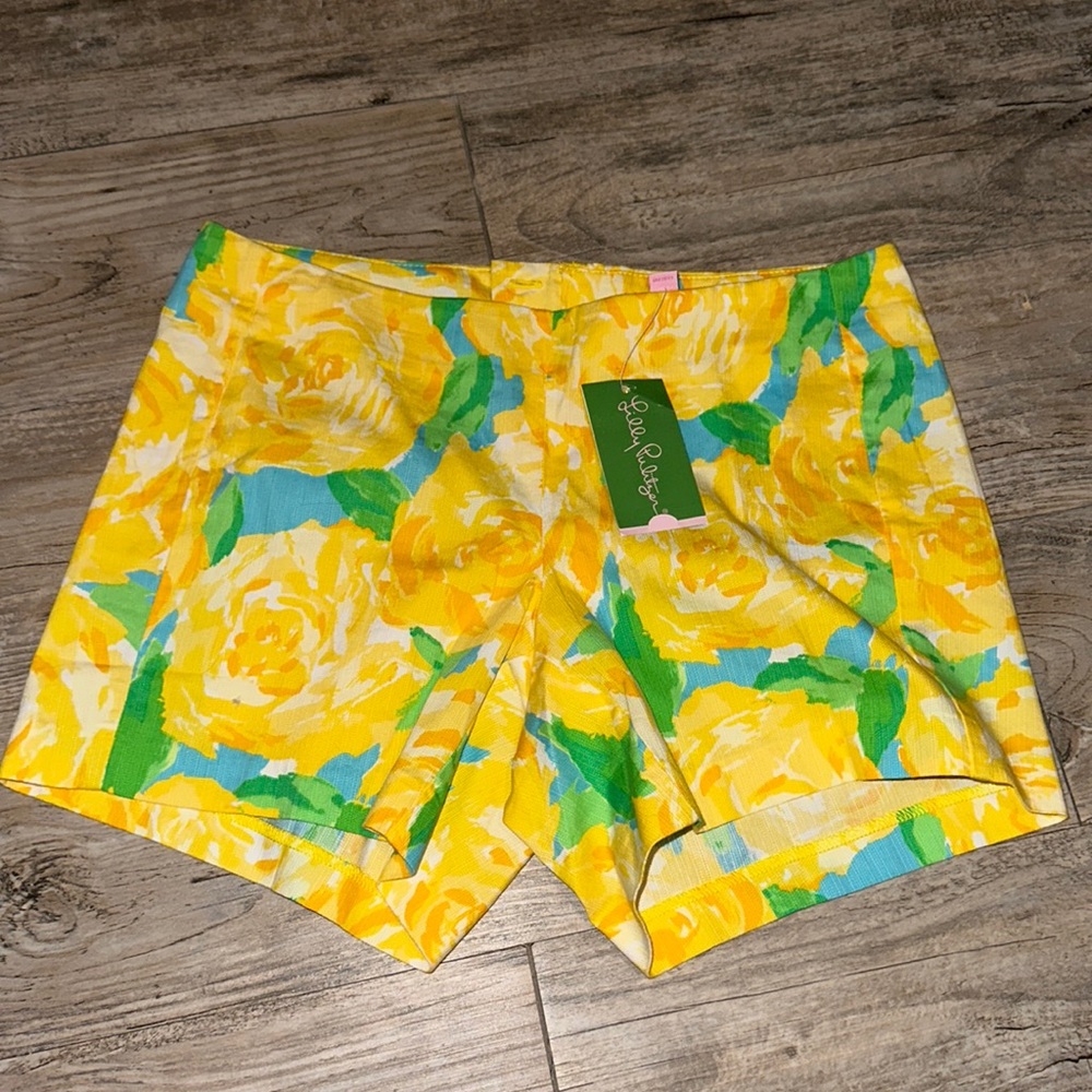 Brand new rose pattern Lilly Pulitzer shorts size 4.